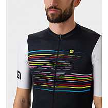 Веломайка мужская ALE MAGLIA MC / SS JERSEY LOGO PR-S NERO/BLACK